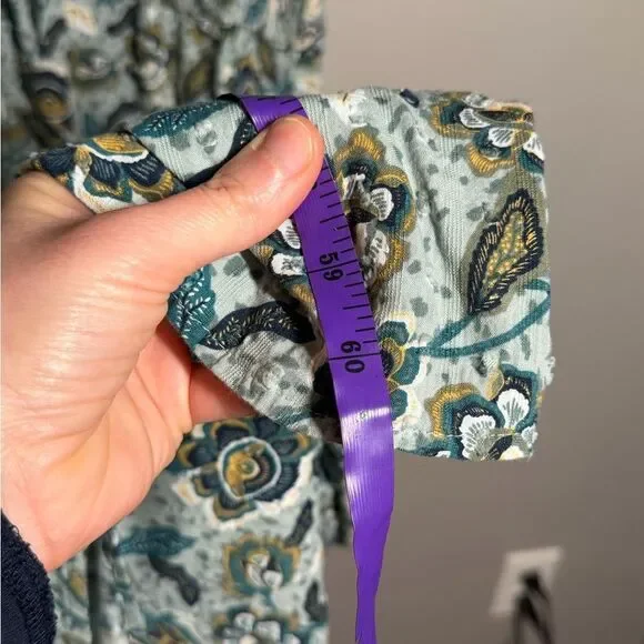 Sonoma button down Blue Floral Maxi Dress plus size 4X - Picture 12 of 13